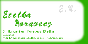 etelka moravecz business card